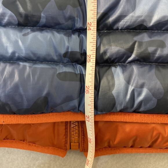 Michael Kors Mens Large Reversible Blue Camo & Orange Down Vest - Picture 11 of 11